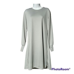 Zenane Long Gray Tunic Shirt Dress